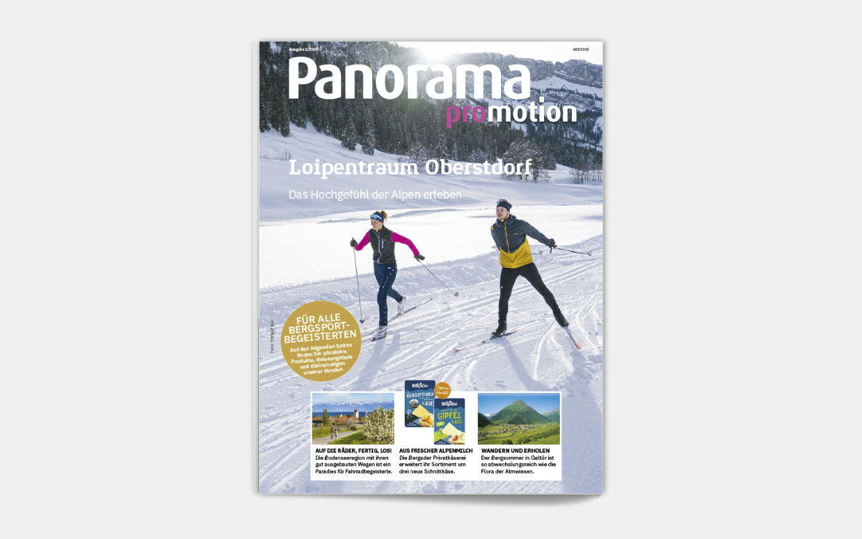 Reise-Promotion in der DAV Panorama, Magazin des Deutschen Alpenvereins, Ausgabe 04/2025 Text: © Salomon-Prym, Advertorial, Anzeige, Ausrüstung, Erzeugnisse, foto-plus-design, Geschichte, Gesundheitsprodukte, Interesse, Materialien, nachhaltig, Outdoor, Produkte, Produktion, Promotion, Region, regionale, Reise, Reiseziel, Reportage, Service, Spezialität, Spezialitäten, Tourismus, Tourismusbranche, umweltfreundlich